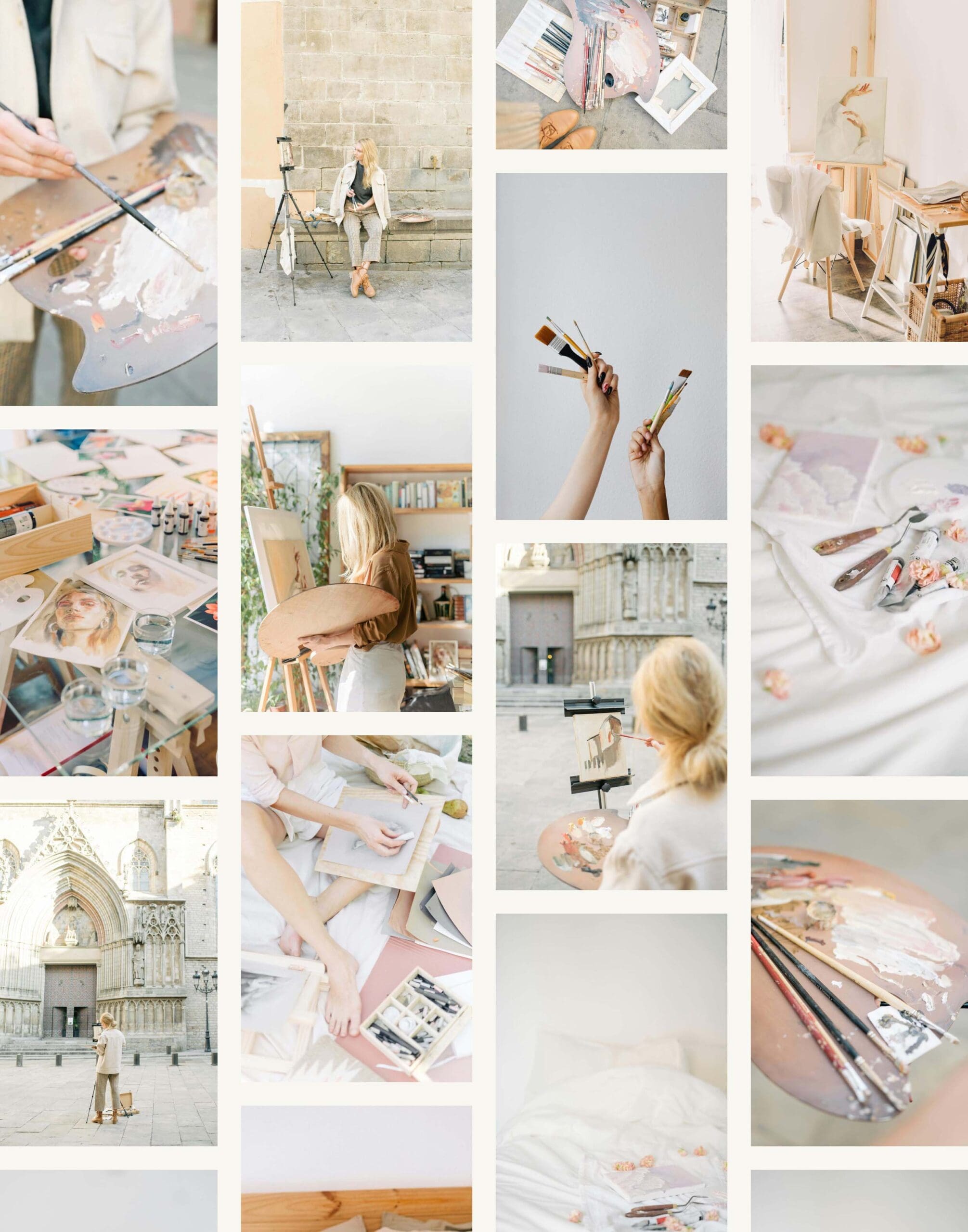 Curated photography portfolio displayed on a photographer website